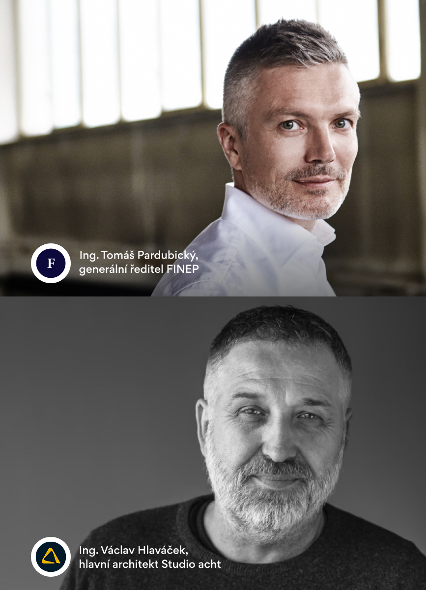 Tomáš Pardubický (FINEP) a Václav Hlaváček (Studio acht) Tomáš Pardubický (FINEP) a Václav Hlaváček (Studio acht)